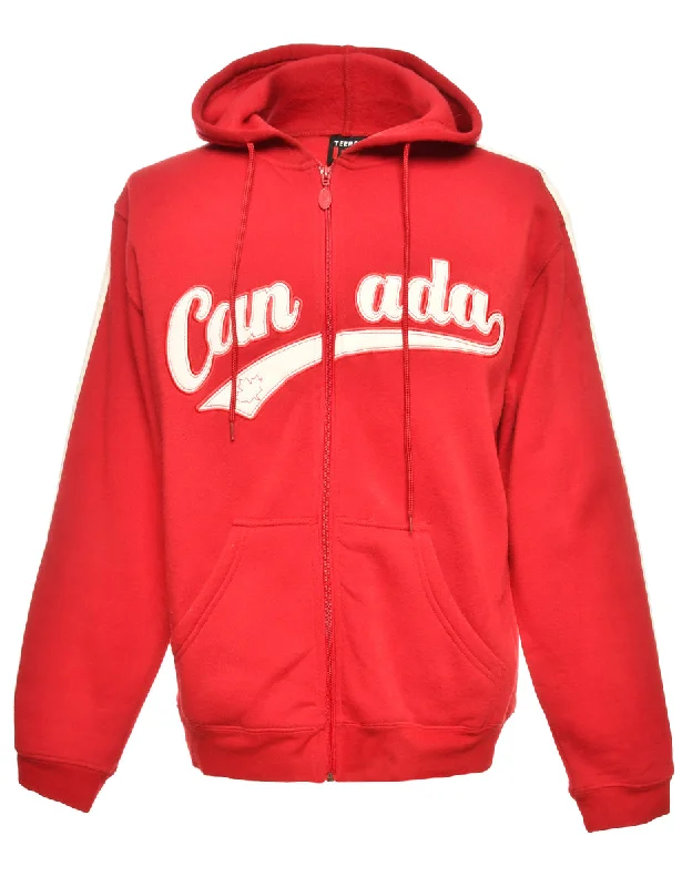 Canada Embroidered Sweatshirt - L Sleek Women's 