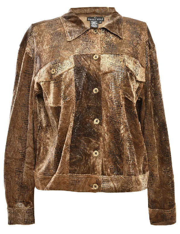 Animal Print Copper Jacket - L Modern Women's Tech