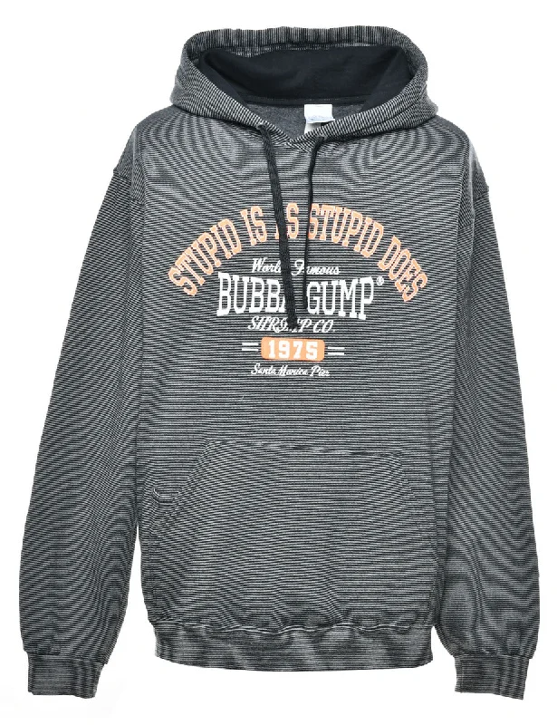 Striped Printed Hoodie - L Monochromatic All - in - one