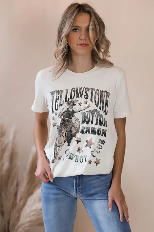 Dutton Ranch Cowboy Club Tee Elegant Women's Formal 