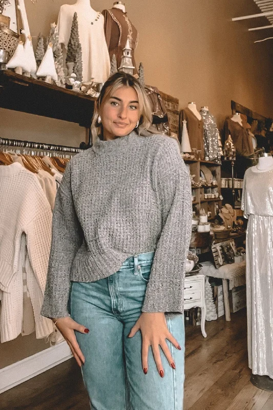 Tara Charcoal Turtleneck Sweater Disco