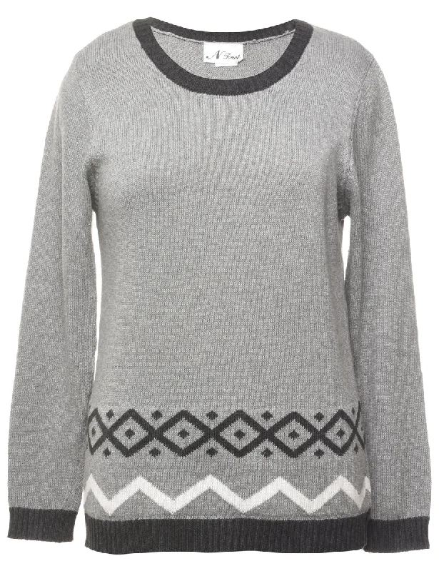 Grey Jumper - S Vintage Women's 1970S 