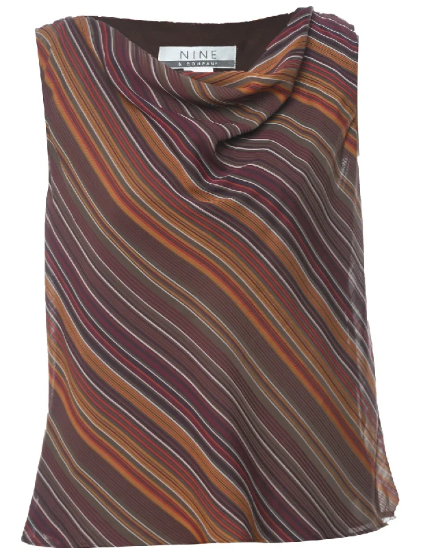 Striped Printed Top - M Gym