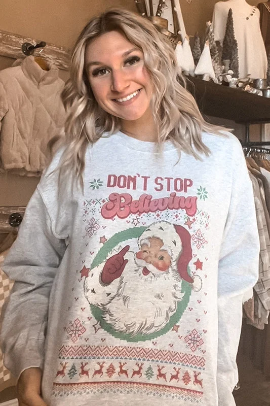 Don't Stop Believing Sweatshirt Bold Women's Animal Print