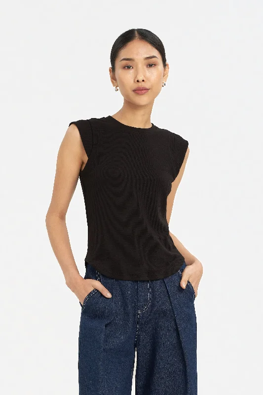 [Restocked] Indy Sleeveless Tank Top in Jet Black Country