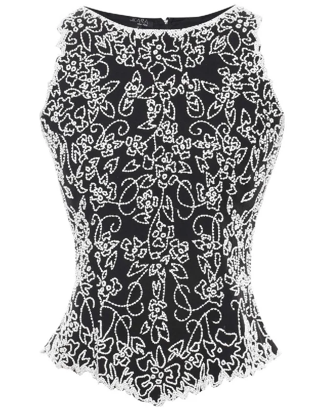 Beaded Party Top - S Athletic Women's High - 