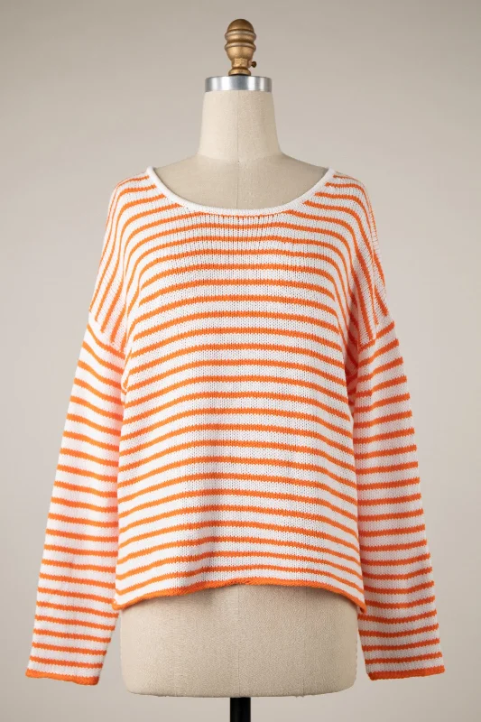Prep School Stripe Sweater More Colors Trendy Women's 