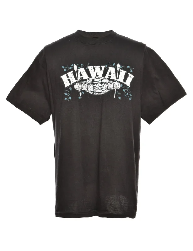 Hawaii Printed T-shirt - L Polished Women's Silk