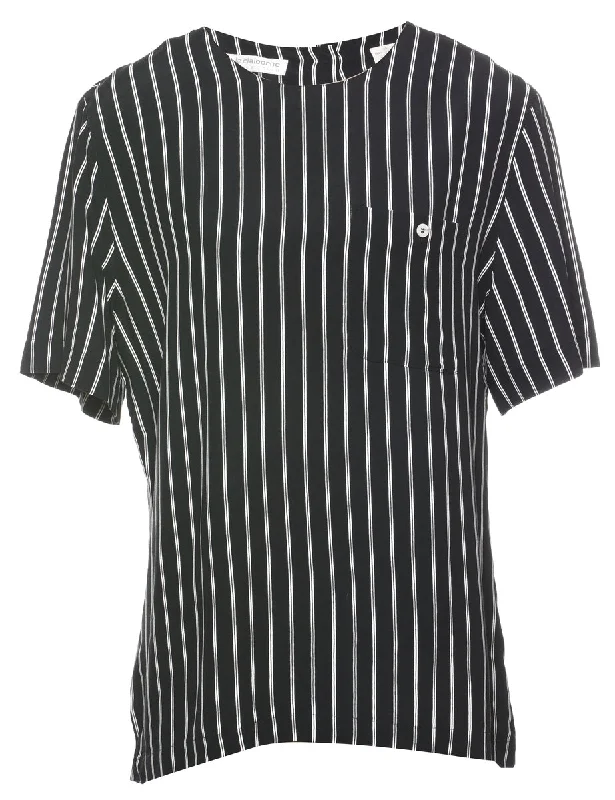 Liz Claiborne Striped Printed Top - L Modern Women's 