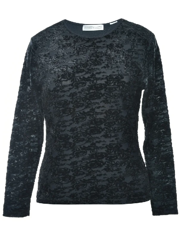 Jacquard  Evening Top - S Sporty Women's Athleisure 
