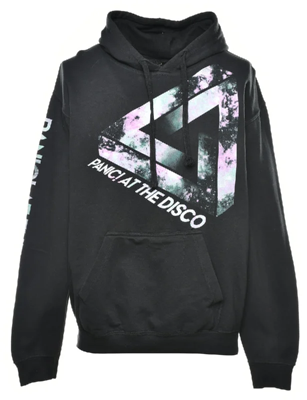 Black Printed Hoodie - M garde