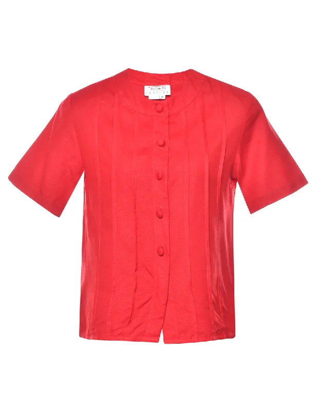 Pin Tucks Blouse - S Refined Women's 