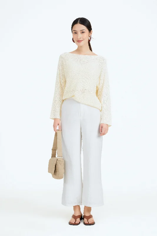 Minji Sleeved Knit Sweater Traditional Women's 