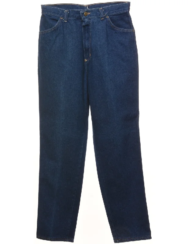 High Waist Tapered Dark Wash Jeans - W29 L30 British Gentlewoman Style