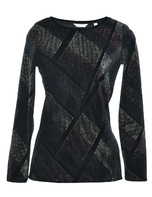 Metallic Evening Top - S Sporty Women's Tennis