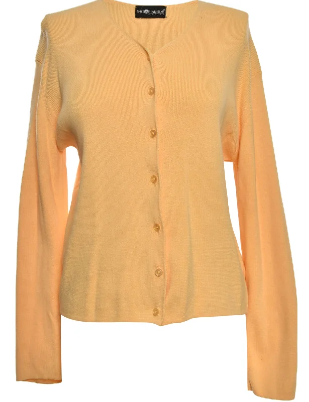 Yellow Sag Harbor Cardigan - M Hip Women's Retro