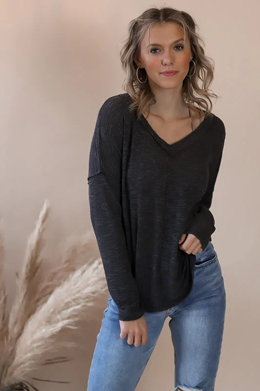 Nikki Charcoal Blouse Refined Women's 