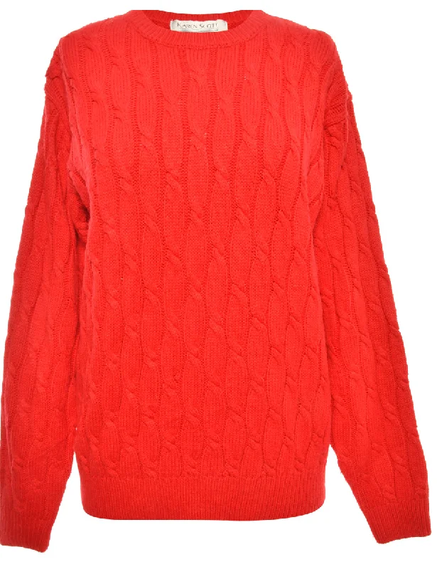 Red Karen Scott Jumper - S Minimalist Women's Casual