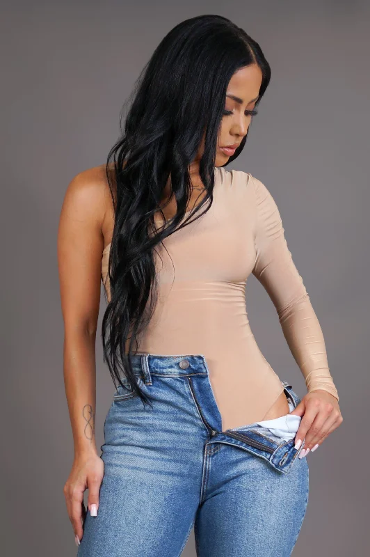Take Me For A Ride Bodysuit - Taupe French
