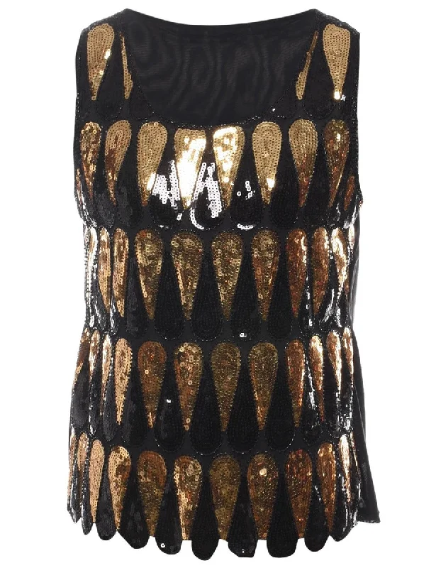 Beaded Party Top - M European