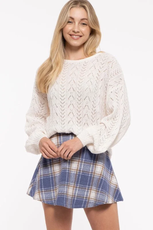 Zoya Cream Sweater Monochromatic All - in - one