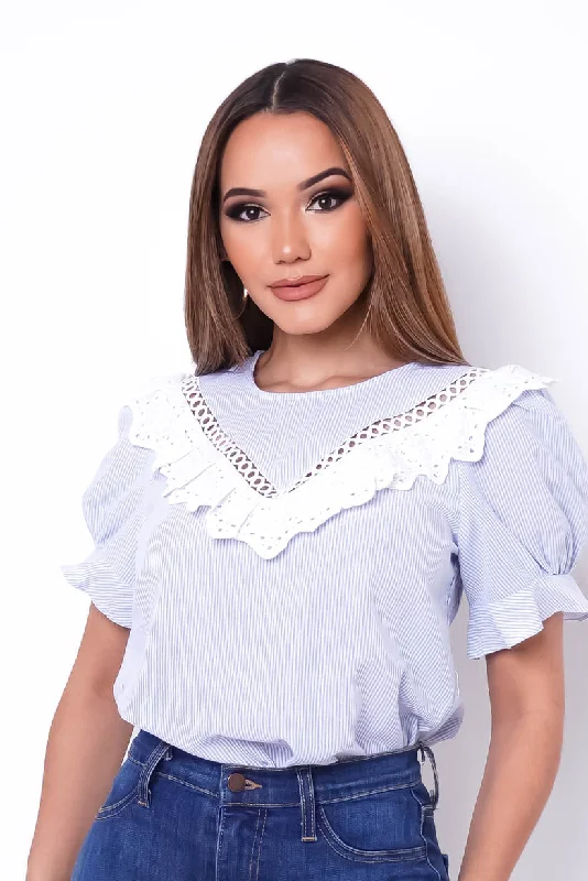 Little Miss Perfect Top - Light Blue Earthy Women's Hemp - based