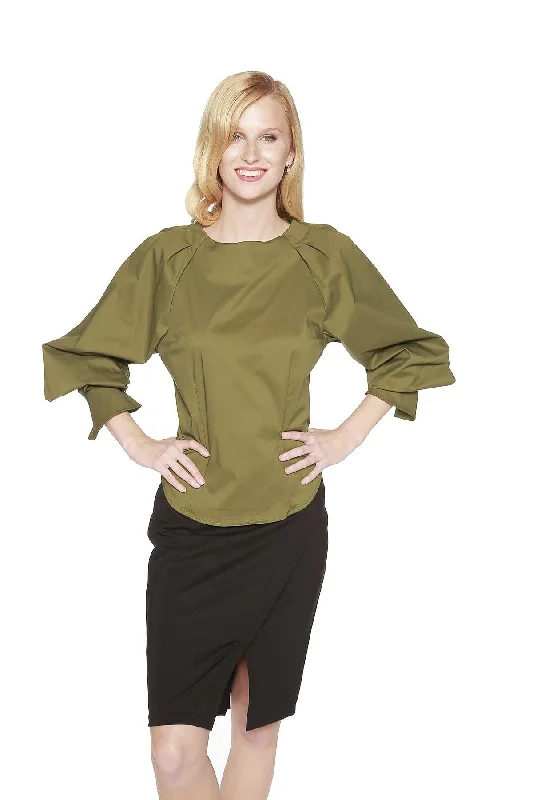 Edera Top- Olive Green Streetwear Style for 