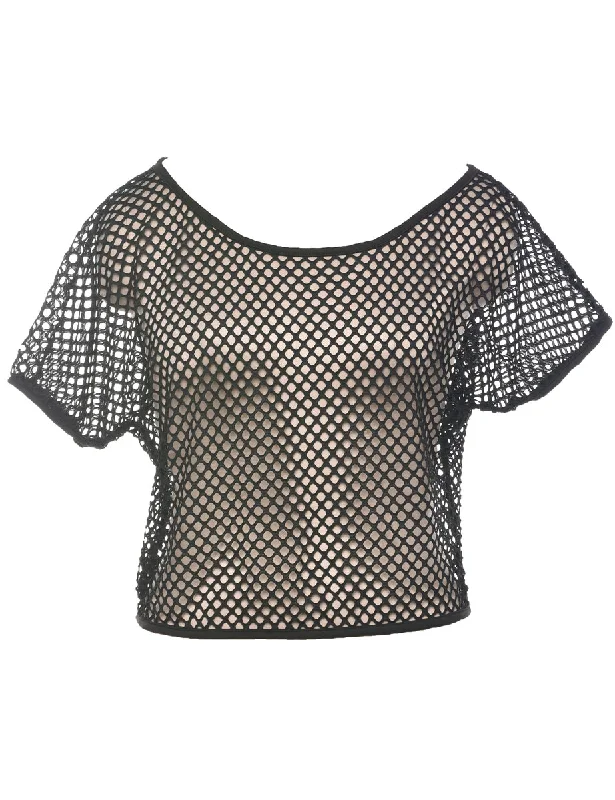 Sheer Effect Black Top - XL Sustainable Organic