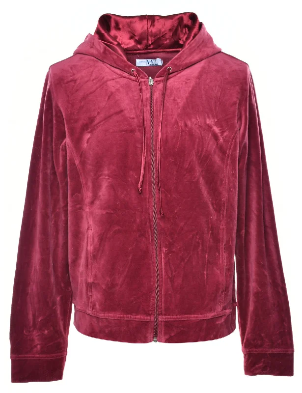 Velour Hooded Sweatshirt - M Modern Women's Tech