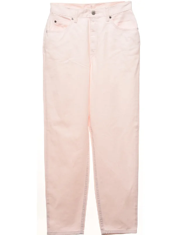 Pale Pink Tapered High Waist Jeans - W28 L31 Adventure