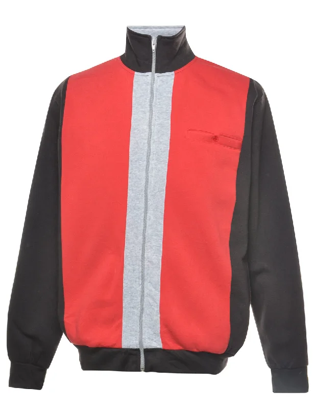 Black Casual Joe Track Top - M Preppy Women's College
