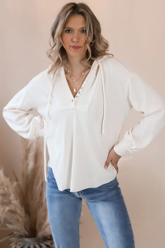 Harper Hooded Blouse Artistic Women's Hand - painted