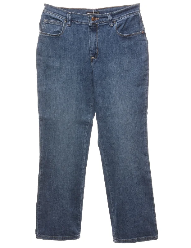 Straight Leg Lee Jeans - W30 L28 Cool Women's Distressed