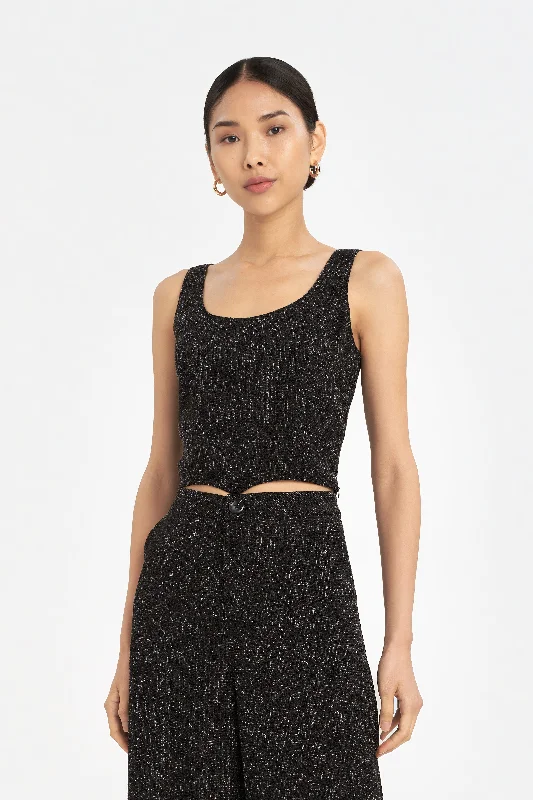 [Petite] Diya Tweed Corset Top Modern Women's 
