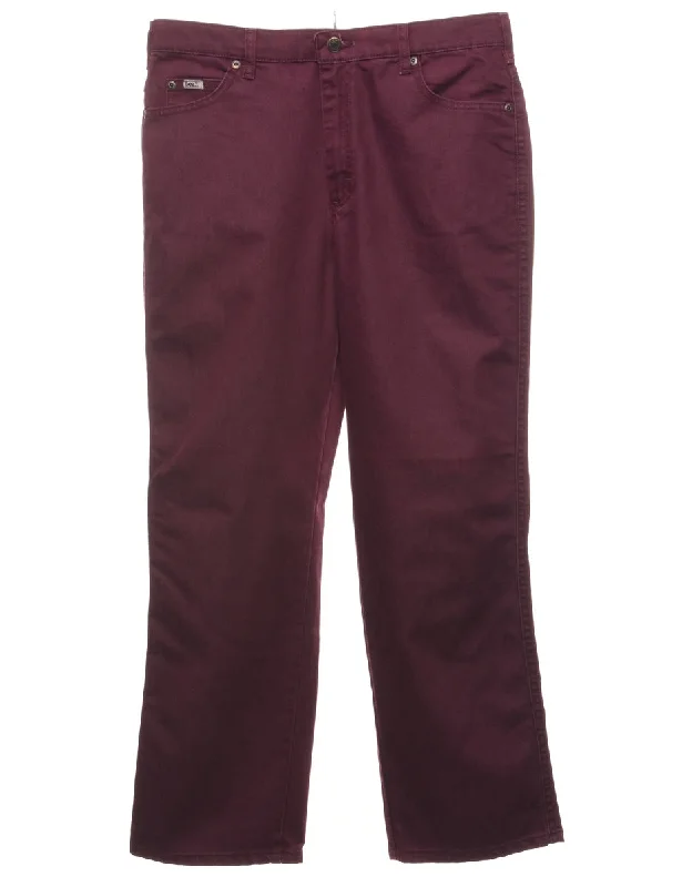 Maroon Lee Jeans - W32 L29 Sophisticated Women's Tailored
