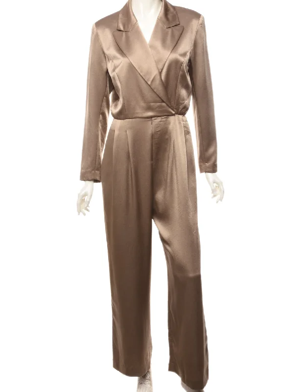 Liz Claiborne Jumpsuit - L Sleek Women's Metallic