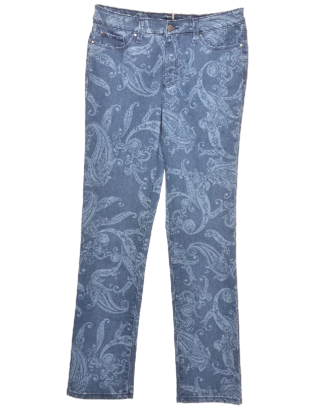 Paisley Print Slim-Fit  Jeans - W30 L32 Vacation