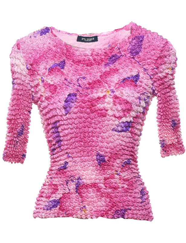 Crinkle Printed Top - S French