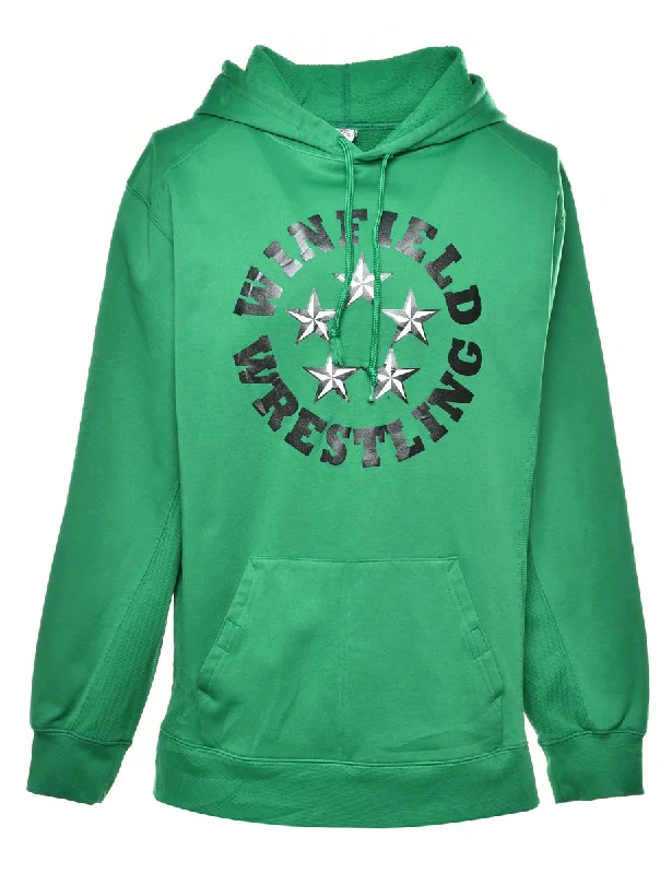 Winfield Wrestling Printed Hoodie - M Laid - back Women's Style
