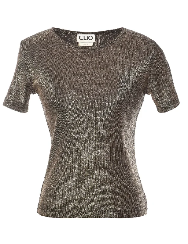 Lurex Evening Top - S Trendy Women's Oversized