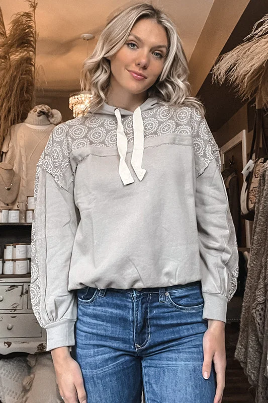 Dusty Taupe Embroidered Sweatshirt Cashmere