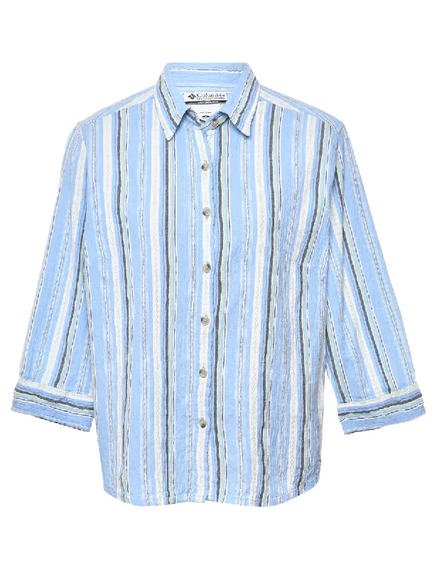 Columbia Striped Shirt - L Feminine Women's Soft 