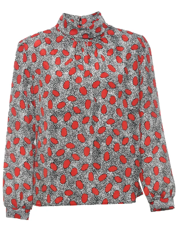 Patterned Printed Top - L Laid - back Women's Vibe