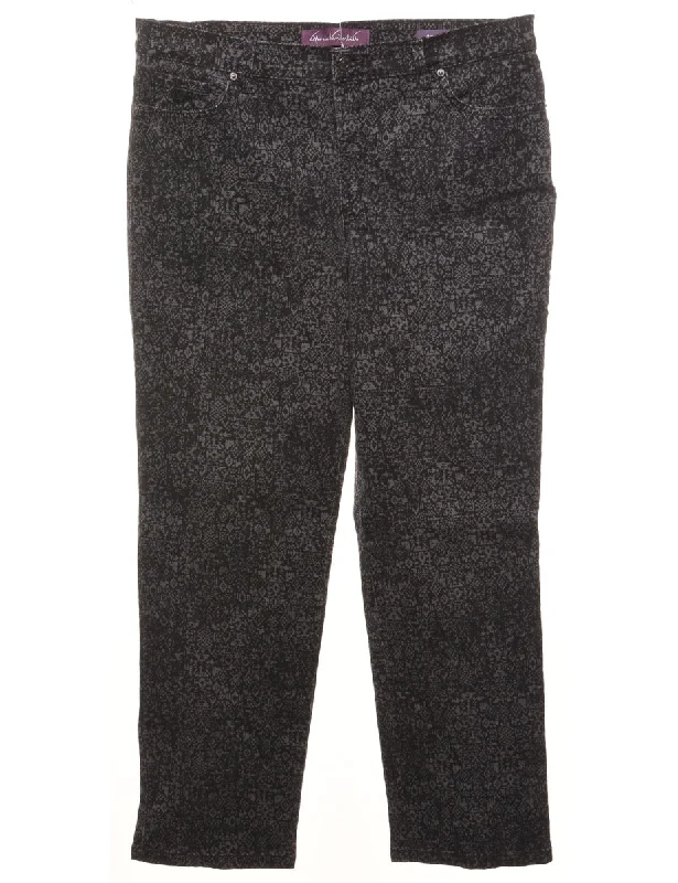 Aztec Straight Fit Jeans - W36 L27 Athletic Women's High - 