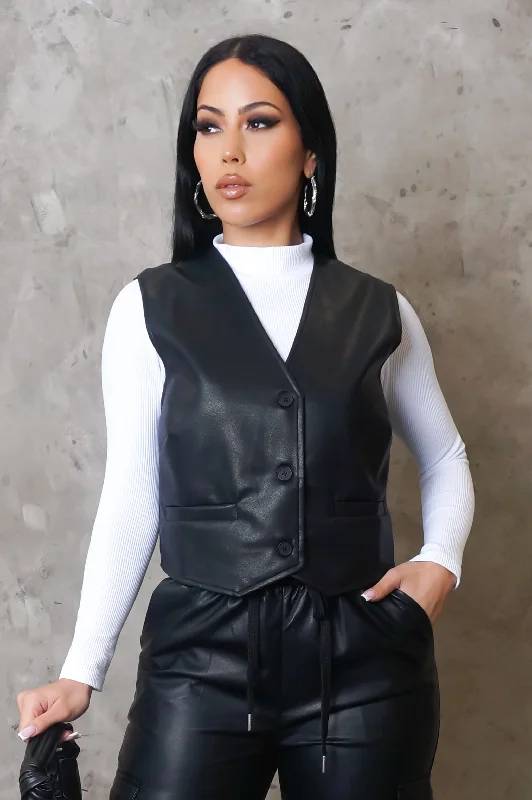 Follow Me Vest - Black Sustainable Organic
