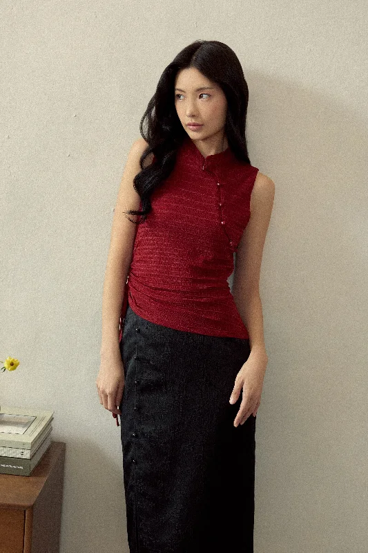 Ruby Sleeveless Knit Top Dapper Women's Bow - adorned