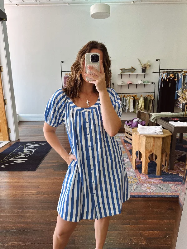Bailey Striped Shirtdress Sustainable Organic