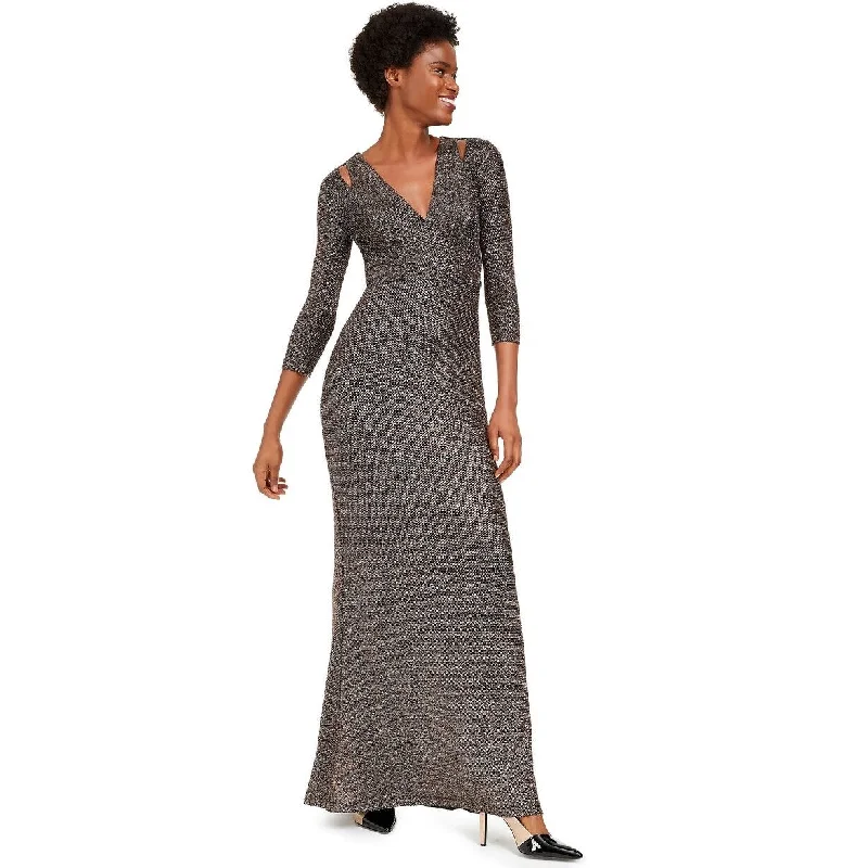 Calvin Klein Women's Cutout Glitter Gown Charcoal Size 14 Practical Women's Quick - dry Calvin Klein Women's Cutout Glitter Gown Charcoal Size 14 Practical Women's Quick - dry