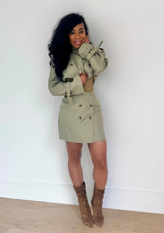 Chic Trench Set Geometric