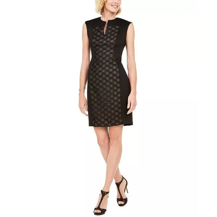Connected Women's Embellished Sheath Dress Black Size 6 garde